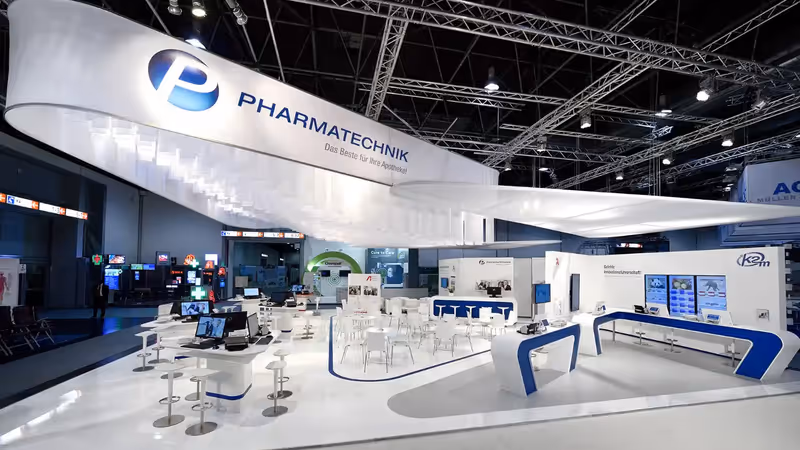 Stand de marca de alta fidelidad para Pharma