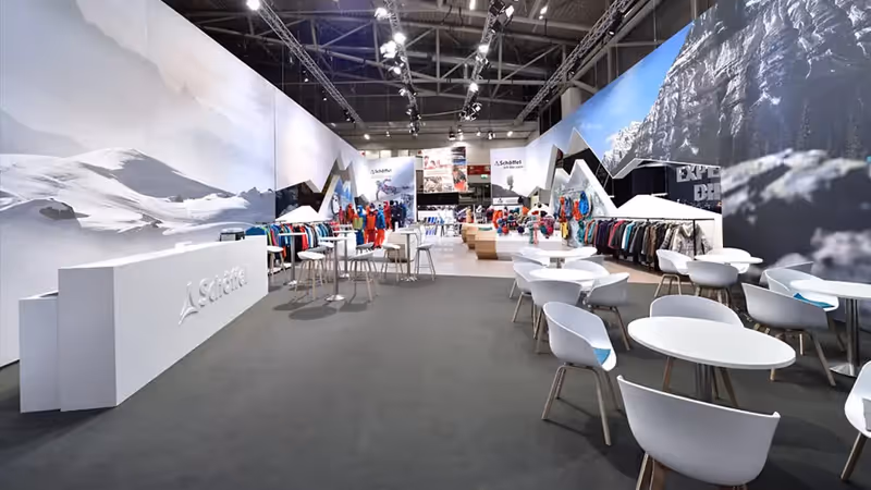 Stand de textil tensado y retroiluminado para Schoeffel