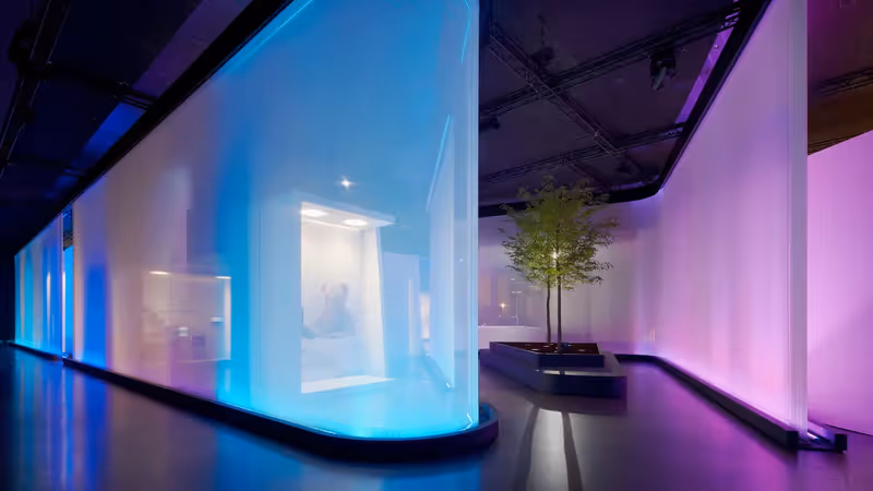 Stand ferial de tecnología de iluminación y salud para Philips